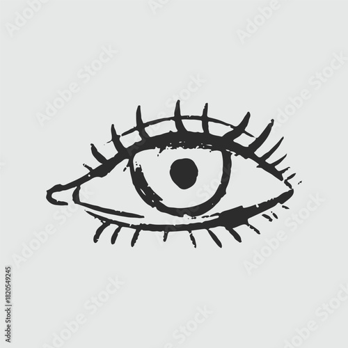 Illustration of an Handdrawn Doodle Human Organ eyeball