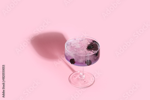 Glass with tasty cool black...