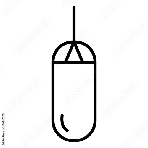 Outline Boxing Punching Bag Icon