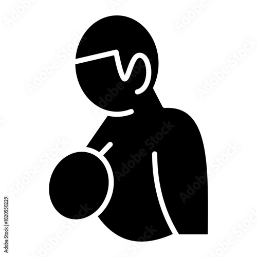 Boxer Man Guarding Defense Glyph