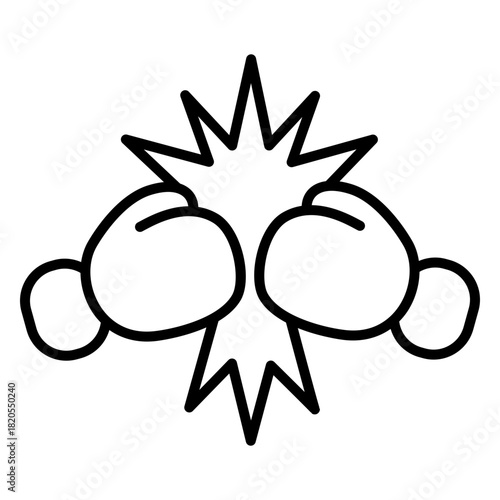 black boxing gloves hitting each other clip art preview