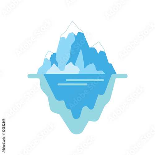 Tip of the iceberg: hidden issues vector illustration