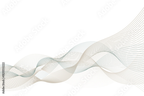 淡い色の波形ライン2　アブストラクト背景07
