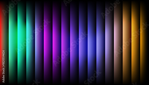 A vibrant and dynamic abstract background featuring numerous vertical glowing gradient colorful stripes, creating a modern and futuristic visual effect.