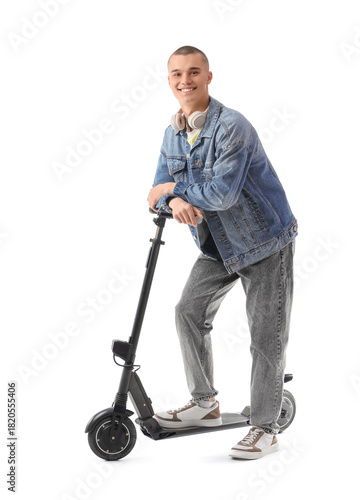 Teenage boy with electric s...