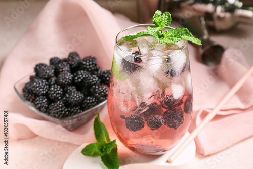 Refreshing blackberry mint ...