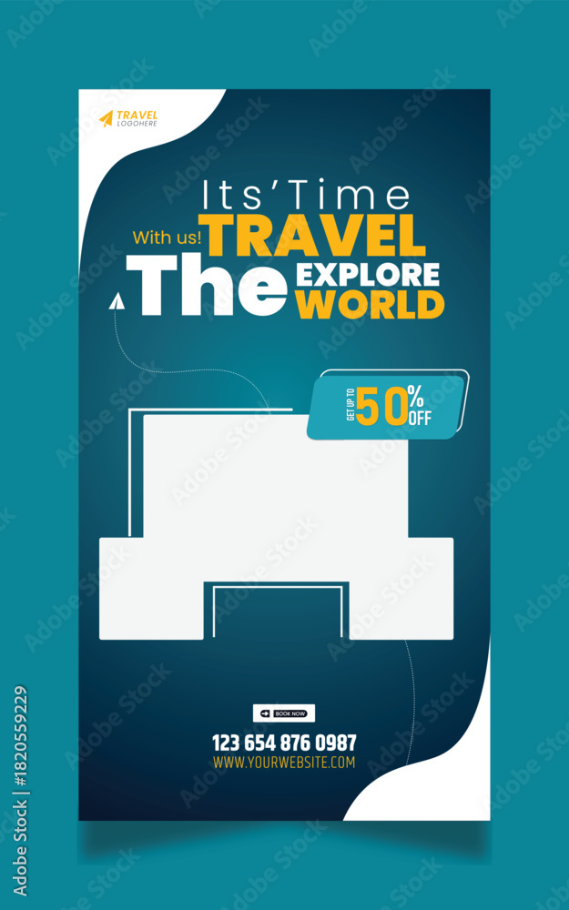 Fototapeta premium Explore the world enjoy your holidays with incredible travel deals 