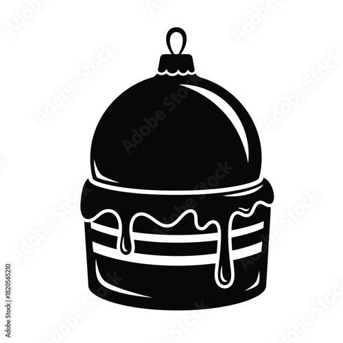 vector illustration of a covered cake