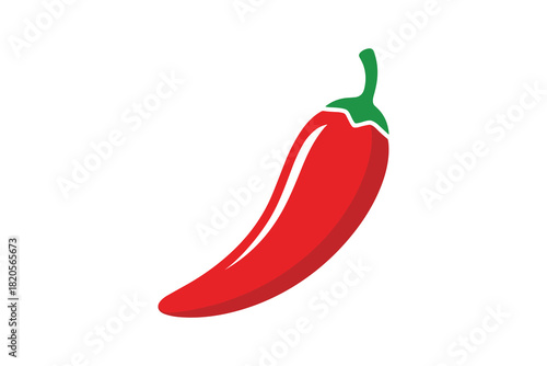 Red hot chili pepper spicy food ingredient icon vector illustration element
