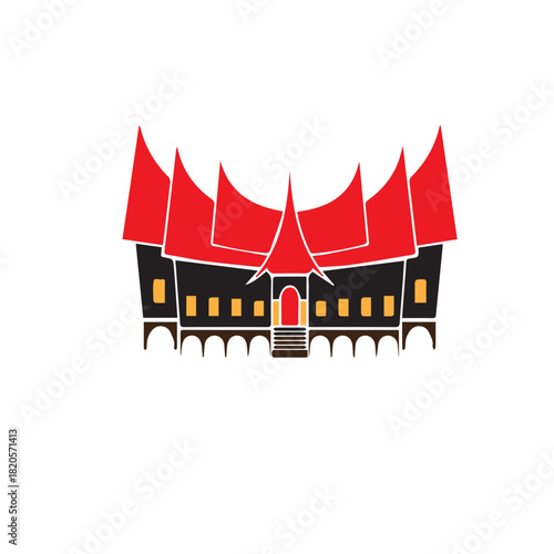 Minangkabau Traditional House Icon