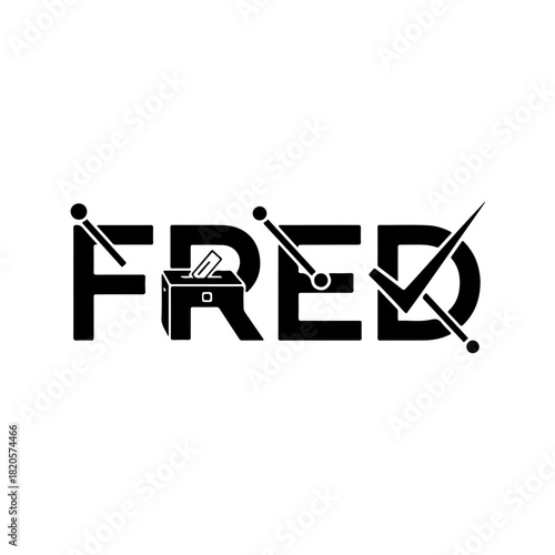 Fred election logo isolated on transparent background