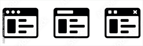 Modern UI website window, representing browser and internet navigation, ideal for web design and development projects with a clean, minimalist style.