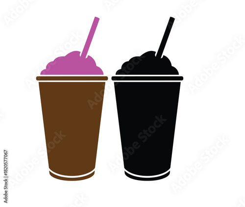 cold coffee vector illustration