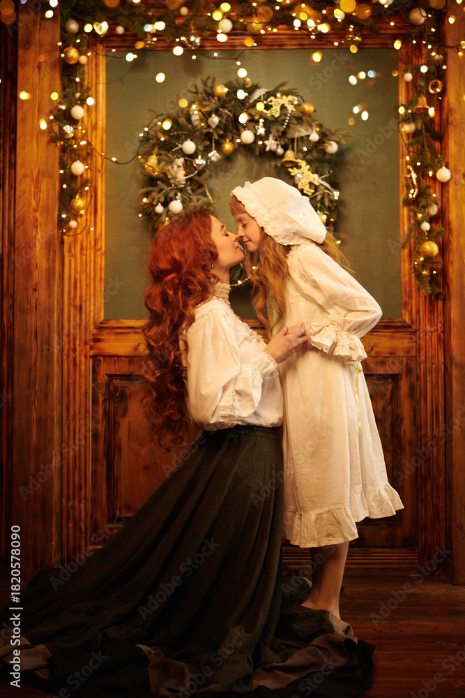 Naklejka premium Holiday Kiss Moment