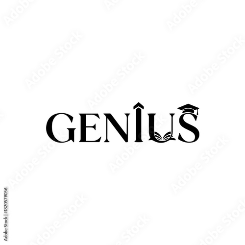 Genius logo isolated on transparent background