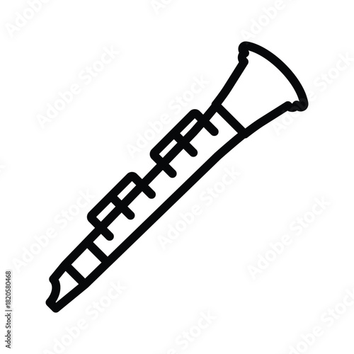 Clarinet musical instrument icon