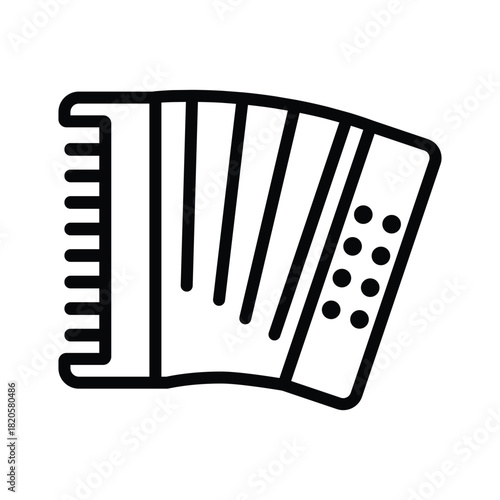 Accordion musical instrument icon