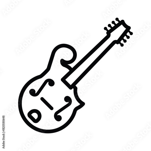 Mandolin musical instrument icon