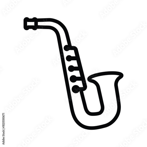 Saxophone musical instrument icon