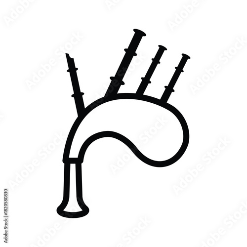 Bagpipes musical instrument icon
