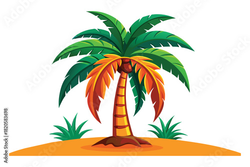 Vector Illustration of a Palm Tree