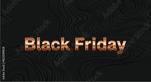 Black Friday Savings Shop Deals and Offers on a Textured Background with a Bronze Font
