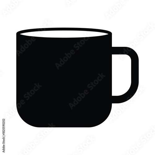 Coffee mug silhouette simple cup icon