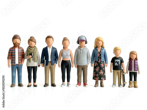 Eine Gruppe von Personen aus dem Jahrzehnt der 2010er