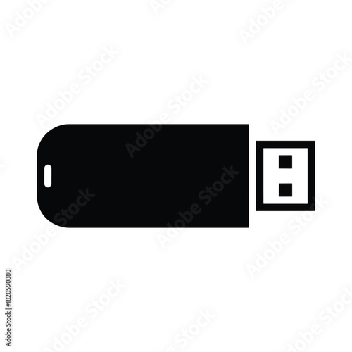 USB drive silhouette portable storage icon
