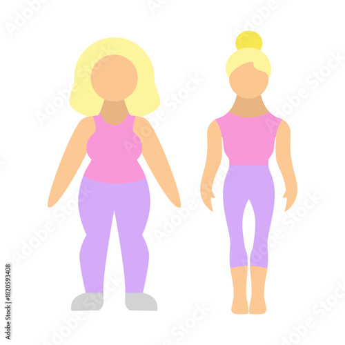 Body Diversity Vector Flat Icon Design