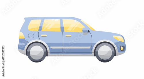 Stylish SUV Vehicle Icon Design Using Pastel Tones, Smooth Curves, and Simple Geometric Shapes for Contemporary Mobile App and Web UI