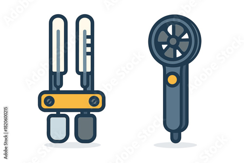 Scientific instruments for measuring weather conditions, including humidity and wind speed