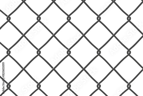 Seamless repeating pattern of chain link fence texture background with diamond mesh wire grid