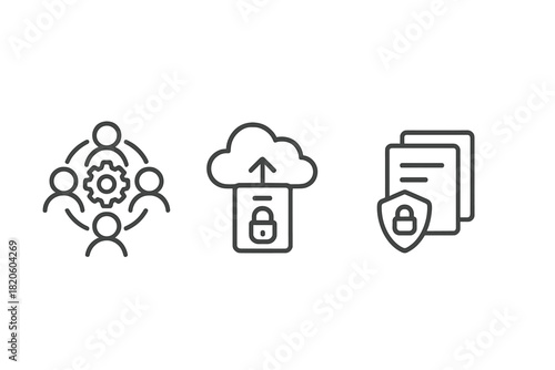 Business process management, secure data upload, and document privacy concepts