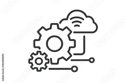 Digital cloud computing configuration and data processing mechanism setup