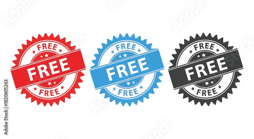Free vector badges labels stickers promotion marketing graphic