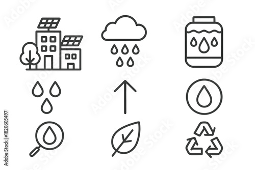 Environmental protection, water conservation, and sustainable energy management concepts
