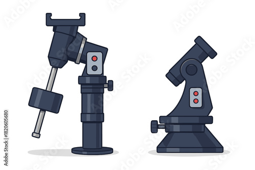 Equatorial and altazimuth astronomical telescope mounts for celestial observation