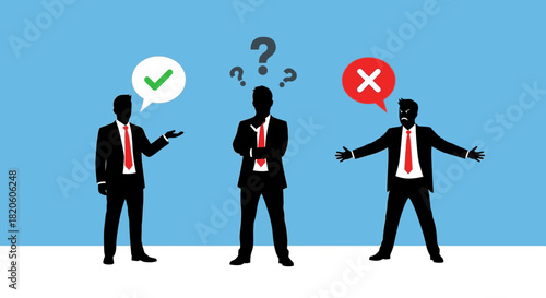 Business decision making process correct wrong choice confusion