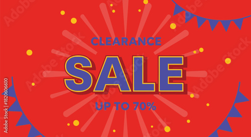 Clearance sale up to seventy percent off limited time offer now