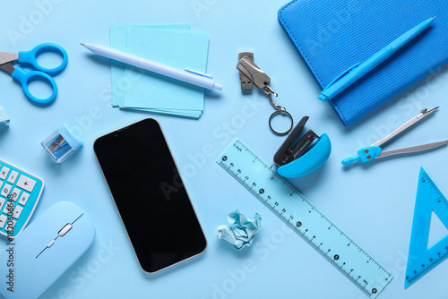 Blue office and school supp...