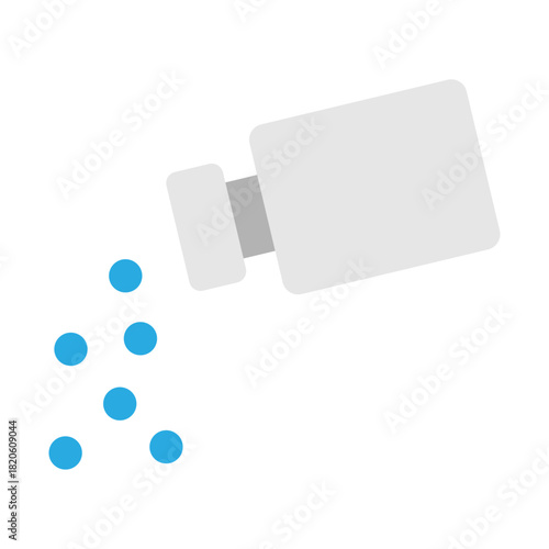Powder Cloud Vector Flat Icon Design