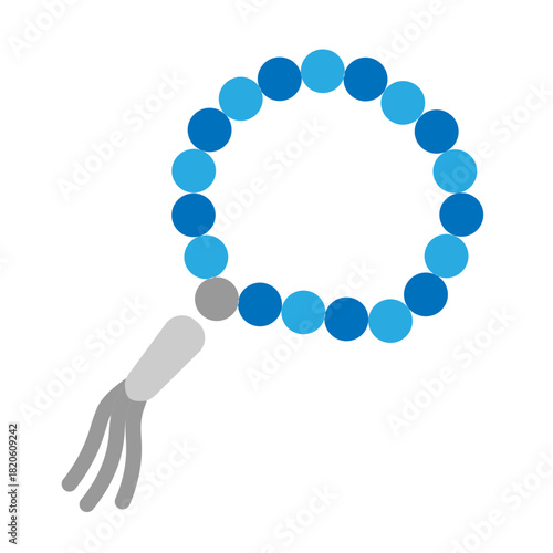 Prayer Beads Vector Flat Icon Design