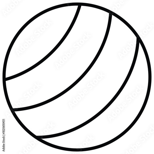 Pilates Ball Vector Icon Stock Illustration