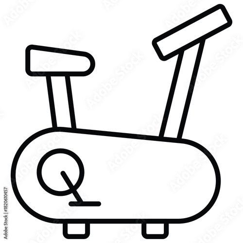 Bicycle Fitness Vector Icon Stock Illustration