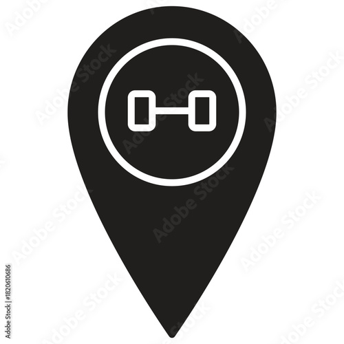 Free Download Gym Location Vector Icon Stock Illustration - GFXLoad