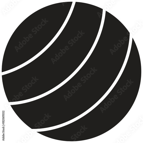 Pilates Ball Vector Icon Stock Illustration