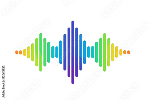 Colorful audio equalizer bars displaying music frequency spectrum