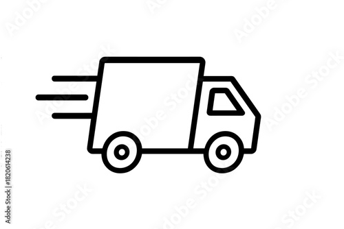 Fast delivery truck representing quick shipping and logistics service