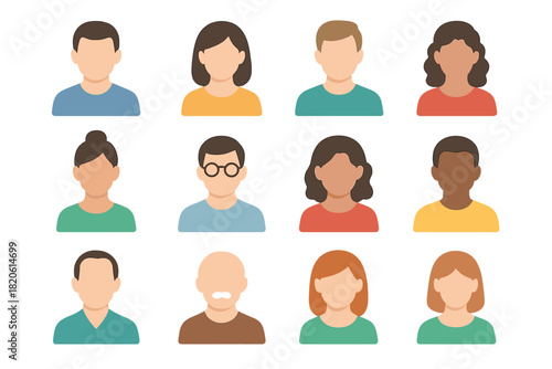 Diverse anonymous user profile avatars representing various ages, genders, and skin tones